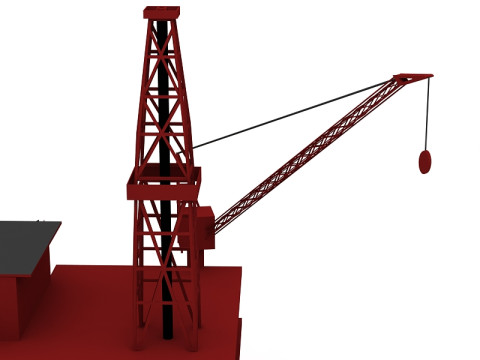 Petrol Sondaj Platformu 3D Model