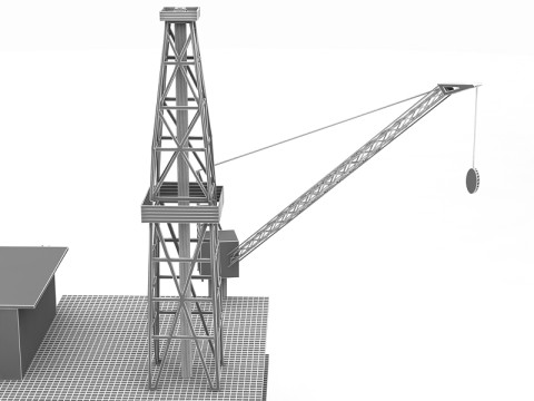 Petrol Sondaj Platformu 3D Model