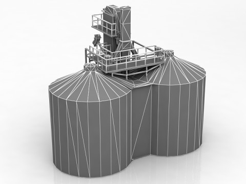 工厂汽油 3D 模型