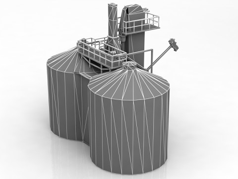 工厂汽油 3D 模型