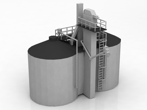 工厂汽油 3D 模型