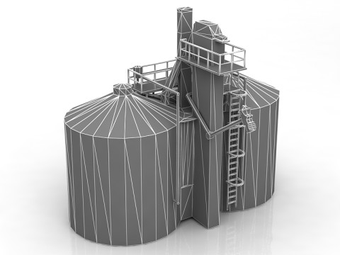 工厂汽油 3D 模型