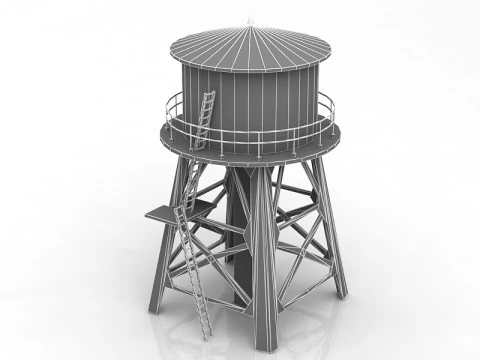 Water Tower 3D Model