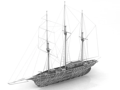 Amphi Boat 3D Model