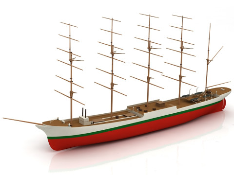 Cutty Sark Ship 3D Model
