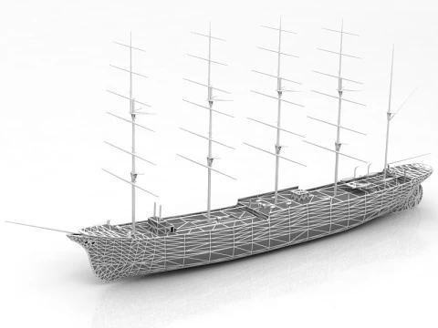 Cutty Sark-Schiff 3D Modell