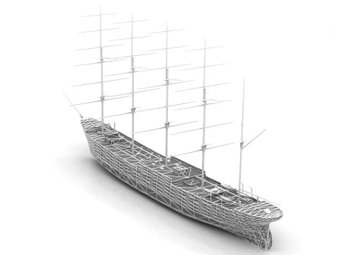 Cutty Sark-Schiff 3D Modell
