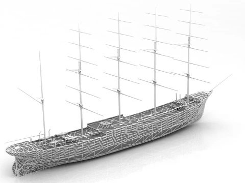 Cutty Sark-Schiff 3D Modell