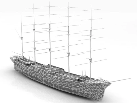 Cutty Sark-Schiff 3D Modell