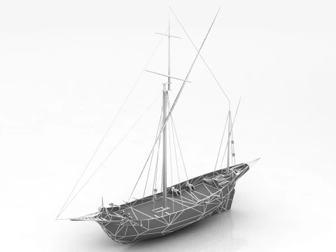 Korsarenschiff 3D Modell