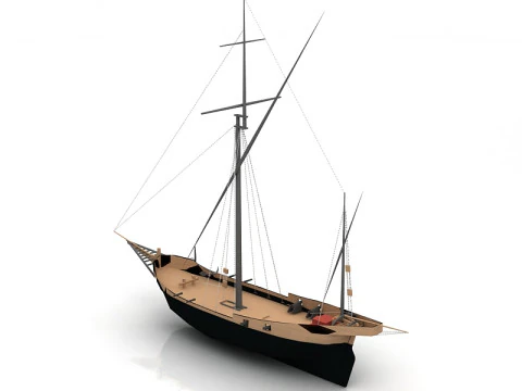 Korsarenschiff 3D Modell