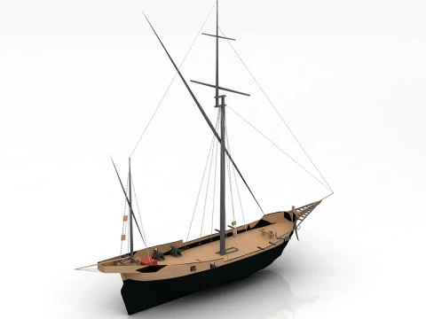 Korsarenschiff 3D Modell