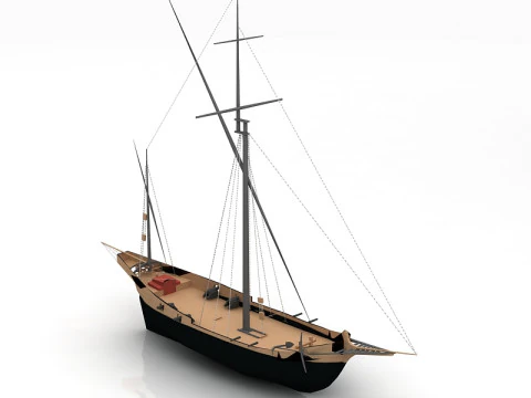 Korsarenschiff 3D Modell
