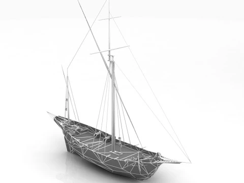 Korsarenschiff 3D Modell