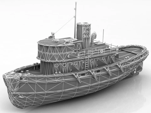 Tug Boat 3D Model