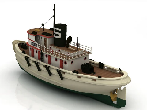 Tug Boat 3D Model