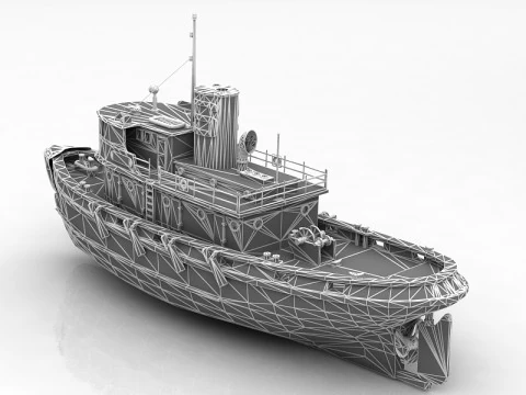 Tug Boat 3D Model