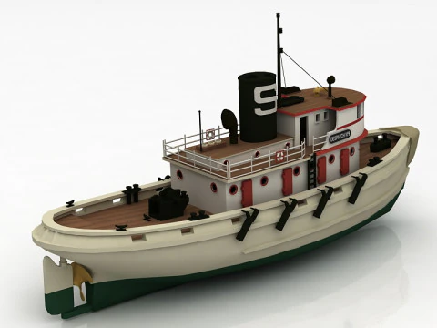 Tug Boat 3D Model