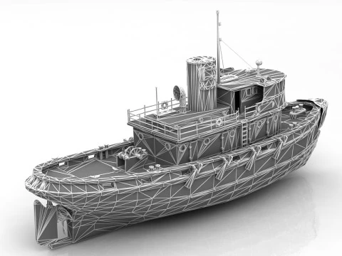Tug Boat 3D Model