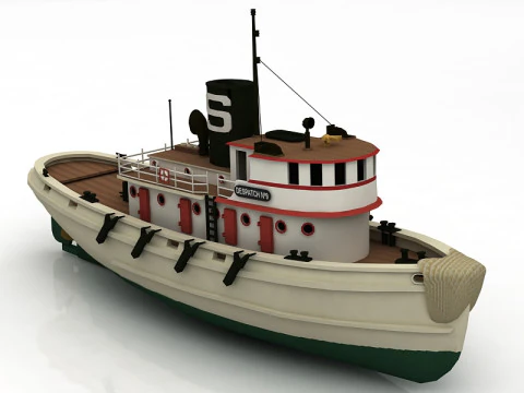 Tug Boat 3D Model