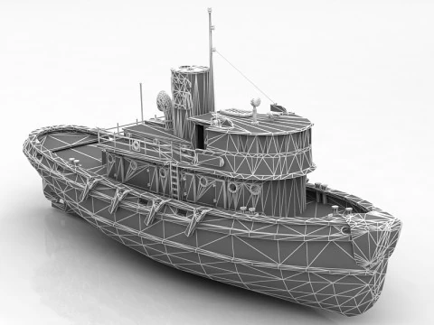 Tug Boat 3D Model