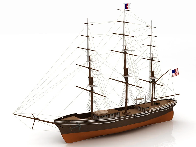 Latający statek Model 3D .c4d .max .obj .3ds .fbx .stl .blend 