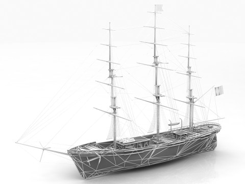 Navio Voador Modelo 3D