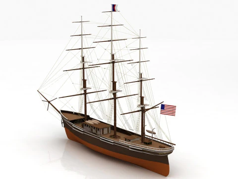 Latający statek Model 3D