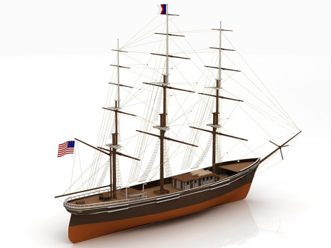 Navio Voador Modelo 3D