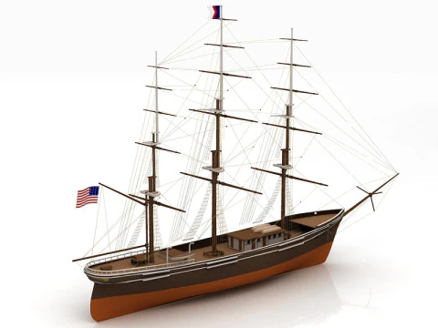 Latający statek Model 3D