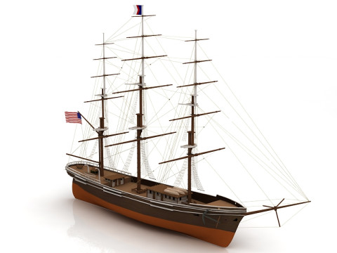 Navio Voador Modelo 3D