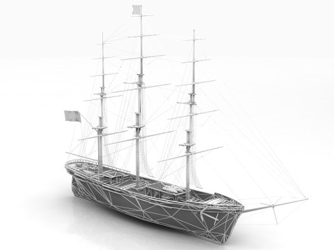 Navio Voador Modelo 3D