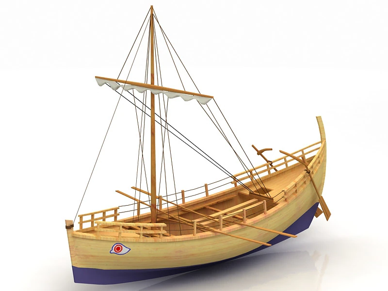 Kyrenia Ancient Trade Ship 3D Model .c4d .max .obj .3ds .fbx .stl .blend 
