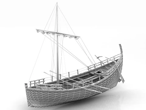 Kyrenia Ancient Trade Ship 3D Model