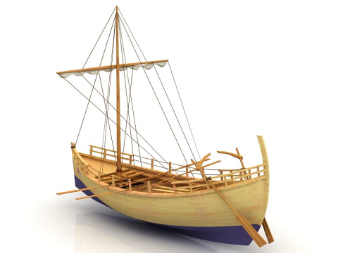 Kyrenia Ancient Trade Ship 3D Model