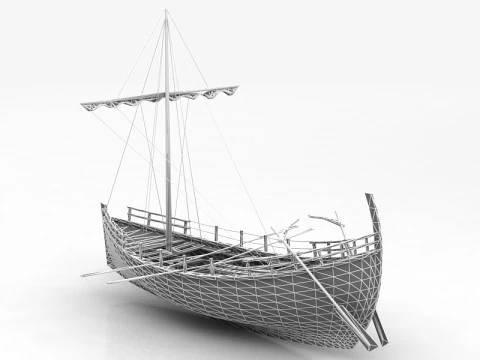 Kyrenia Ancient Trade Ship 3D Model