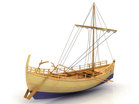 Kyrenia Ancient Trade Ship 3D Model