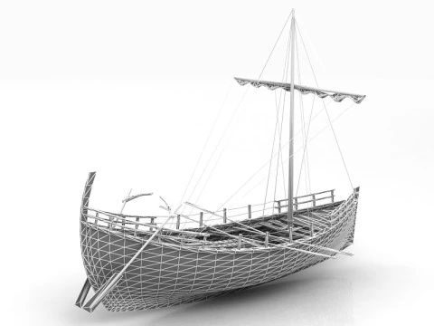 Kyrenia Ancient Trade Ship 3D Model