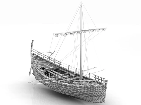Kyrenia Ancient Trade Ship 3D Model
