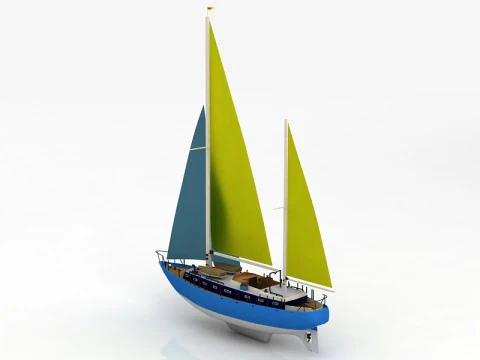 Moonli Sailing Ship 3D Model