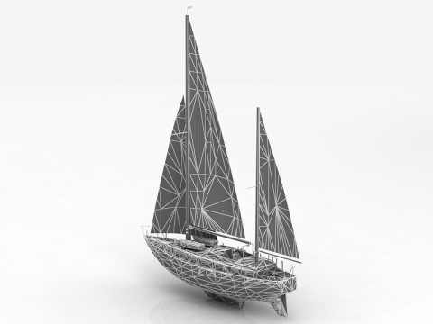 Żaglowiec Moonli Model 3D