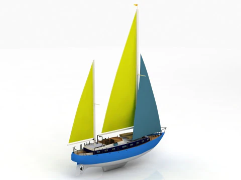 Moonli Sailing Ship 3D Model