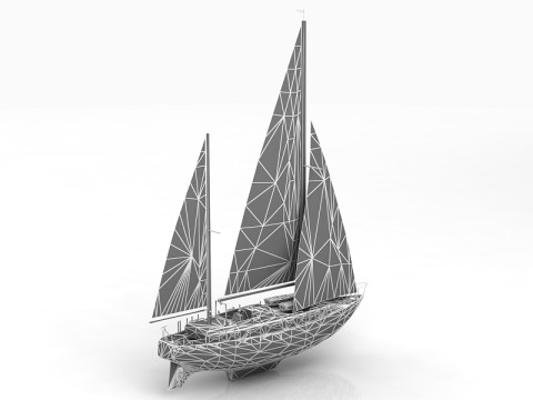 Żaglowiec Moonli Model 3D