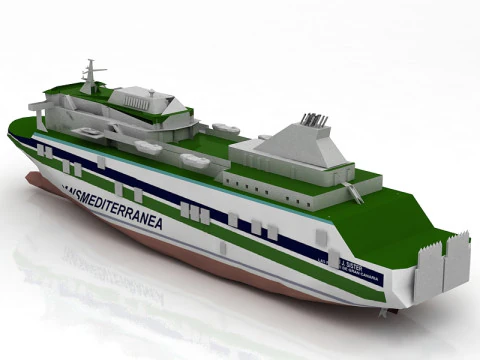 Trasmediterranea Ship 3D Model