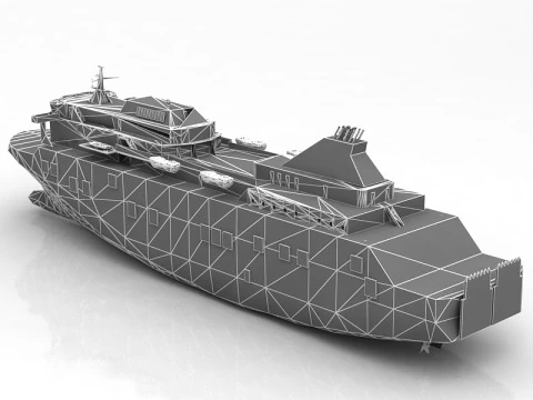 Trasmediterranea Ship 3D Model