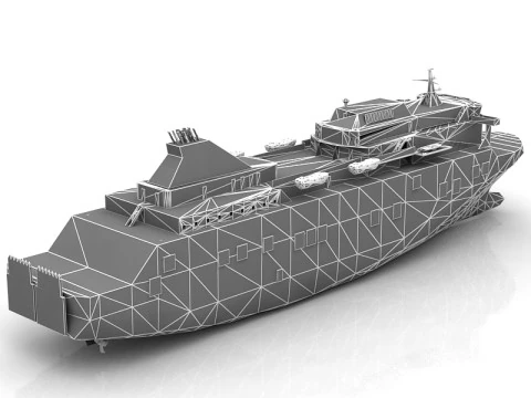 Trasmediterranea Ship 3D Model