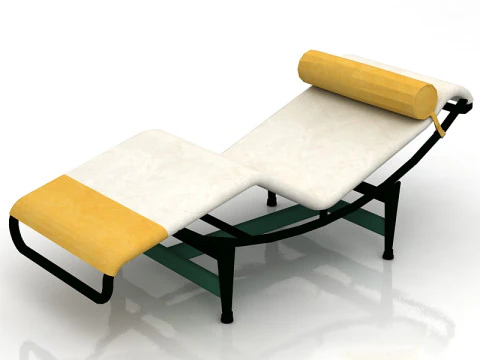 Мінімалістичний Le Corbusier LC4 Чорний шезлонг 3D Модель