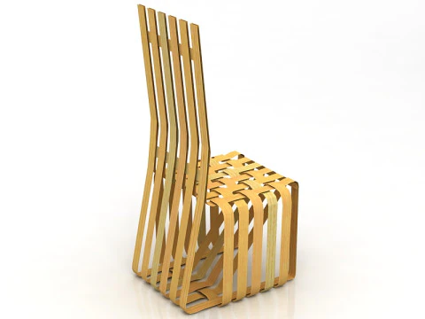 Gehry High Sticking Chair 3D Model