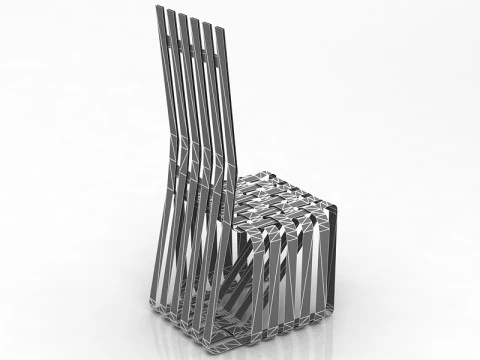 Gehry High Sticking Chair 3D Model
