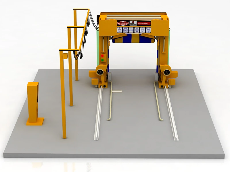 Touch Free Carwash System Fastrak 3D Model .c4d .max .obj .3ds .fbx .stl .blend 